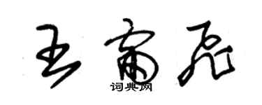 朱錫榮王雷飛草書個性簽名怎么寫