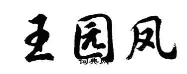 胡問遂王園鳳行書個性簽名怎么寫