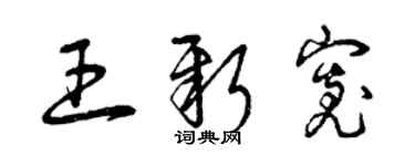 曾慶福王新寬草書個性簽名怎么寫