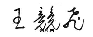 駱恆光王競飛草書個性簽名怎么寫