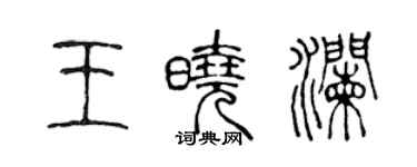 陳聲遠王曉瀾篆書個性簽名怎么寫