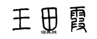 曾慶福王田霞篆書個性簽名怎么寫