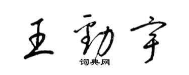 梁錦英王勁宇草書個性簽名怎么寫