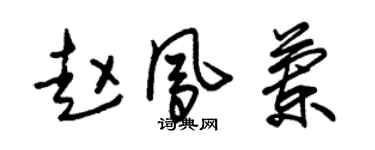 朱錫榮趙鳳蘭草書個性簽名怎么寫