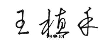 駱恆光王植禾草書個性簽名怎么寫