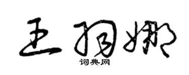曾慶福王羽娜草書個性簽名怎么寫