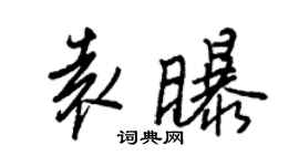 王正良袁曝行書個性簽名怎么寫