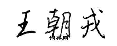 王正良王朝戎行書個性簽名怎么寫