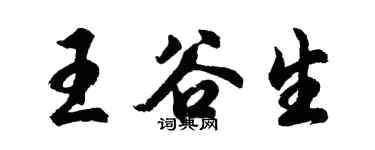 胡問遂王谷生行書個性簽名怎么寫