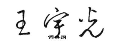 駱恆光王宇光草書個性簽名怎么寫