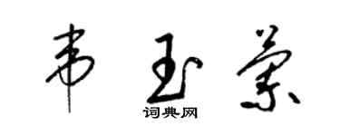 梁錦英韋玉蘭草書個性簽名怎么寫