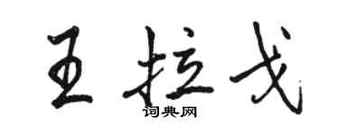 駱恆光王拉戈行書個性簽名怎么寫