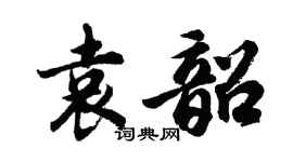 胡問遂袁韶行書個性簽名怎么寫
