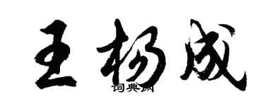 胡問遂王楊成行書個性簽名怎么寫