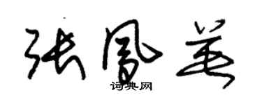 朱錫榮張鳳英草書個性簽名怎么寫
