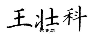 丁謙王壯科楷書個性簽名怎么寫