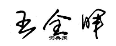 朱錫榮王全暉草書個性簽名怎么寫