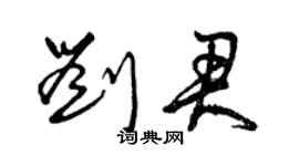 曾慶福劉君草書個性簽名怎么寫