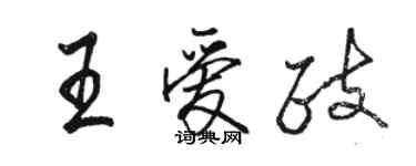 駱恆光王愛政行書個性簽名怎么寫