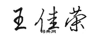 駱恆光王佳榮行書個性簽名怎么寫