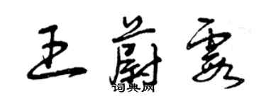 曾慶福王蔚霞草書個性簽名怎么寫