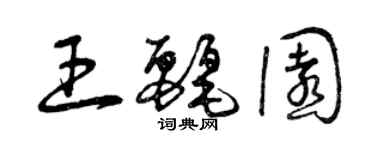 曾慶福王麗園草書個性簽名怎么寫