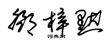 朱錫榮鄧梓默草書個性簽名怎么寫