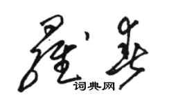 駱恆光羅春草書個性簽名怎么寫