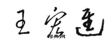 駱恆光王宏進草書個性簽名怎么寫