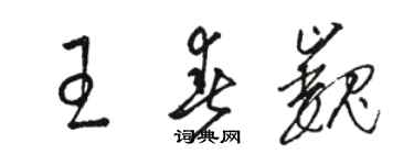 駱恆光王春巍草書個性簽名怎么寫