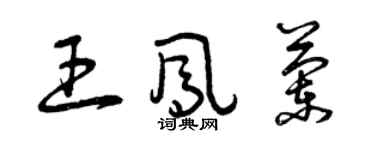 曾慶福王鳳蘭草書個性簽名怎么寫