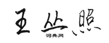 駱恆光王叢照行書個性簽名怎么寫