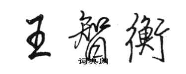 駱恆光王智衡行書個性簽名怎么寫