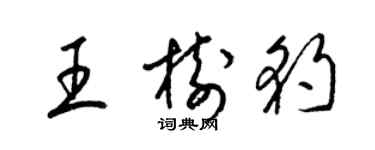 梁錦英王樹豹草書個性簽名怎么寫