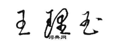 駱恆光王理玉草書個性簽名怎么寫