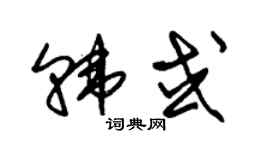 朱錫榮韓或草書個性簽名怎么寫