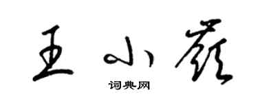 梁錦英王小嶺草書個性簽名怎么寫