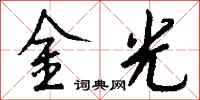 錢沛雲金光行書怎么寫