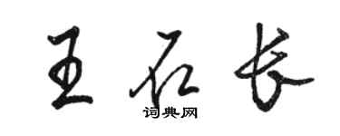駱恆光王石長行書個性簽名怎么寫