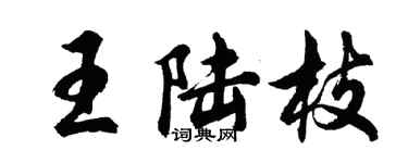 胡問遂王陸枝行書個性簽名怎么寫