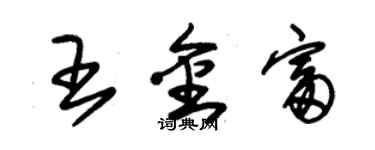 朱錫榮王金富草書個性簽名怎么寫