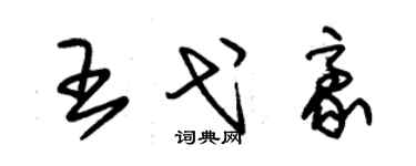 朱錫榮王弋豪草書個性簽名怎么寫