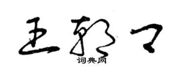 曾慶福王朝卿草書個性簽名怎么寫