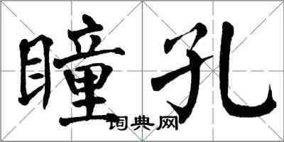 翁闓運瞳孔楷書怎么寫