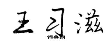 曾慶福王習滋行書個性簽名怎么寫
