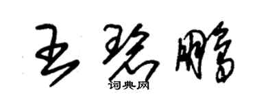 朱錫榮王碧鵬草書個性簽名怎么寫