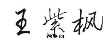 駱恆光王紫楓行書個性簽名怎么寫