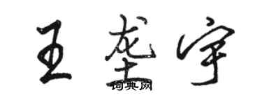 駱恆光王壟宇行書個性簽名怎么寫