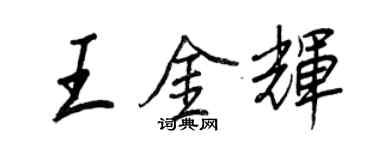 王正良王金輝行書個性簽名怎么寫