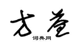 朱錫榮方益草書個性簽名怎么寫